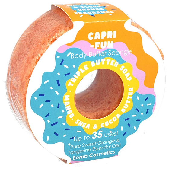 Bomb Cosmetics CapriFun Donut natural shower massage bath sponge with fragrance 165 g