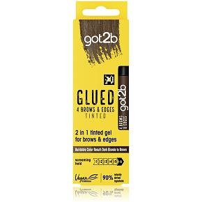 got2b Glued Brows & Edges Tinted coloring gel for eyebrows and "baby" hairs 2 in 1 Brown 16ml