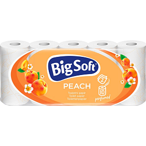 Big Soft Peach 2-ply toilet paper, 10 rolls, 19.3 m roll