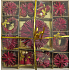 Straw red decorations in a decorative box of 74 pieces