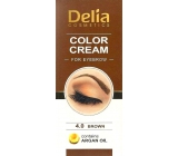 Delia Cosmetics Color Cream Coloring eyebrow cream with argan oil 4.0 Brown 15 ml + 15 ml