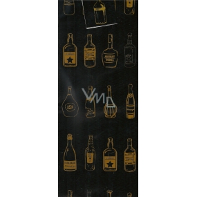 Nekupto Gift paper bag for a bottle 36 x 12 x 9 cm Yellow bottles ALH