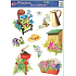 Window foil without glue garden chair with flowers 42 x 30 cm