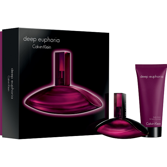 Calvin Klein Deep Euphoria perfumed water for women 50 ml + body lotion 100 ml, gift set
