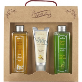 Alpa Herbal set herbal bath 250 ml + Apiko face cream 75 g + Luna Chamomile shampoo 250 ml, cosmetic set
