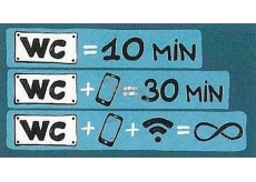 Nekupto Gifts with humor Tin plate WC 23 x 12 cm
