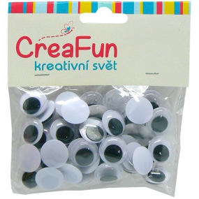 CreaFun Eyes black and white 15 mm 60 pieces