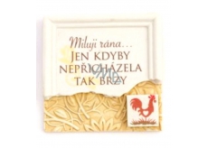 Albi Magnet with the message I love the morning only if it did not come so soon 7 x 7 x 0.1 cm, 13