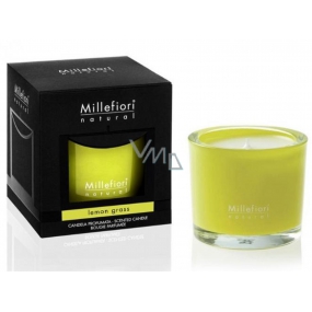 Millefiori Milano Natural Lemon Grass Scented candle burns for up to 60 hours 180 g