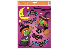 Window film with glitter 42x30 cm, Halloween witch 967 6490