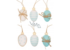 Plastic eggs for hanging 4 cm, 6 pcs in a bag