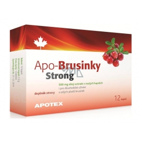 Apotex Apo-Cranberries Strong strong extract from whole fruits, food supplement 500 mg 12 capsules