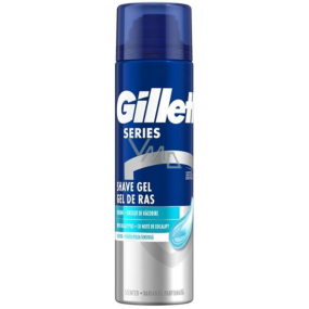 Gillette Series 3x Sensitive Cool shaving gel for men 200 ml