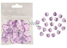 Self-adhesive hearts purple 2 cm, 20 pieces