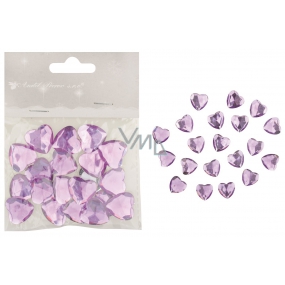 Self-adhesive hearts purple 2 cm, 20 pieces