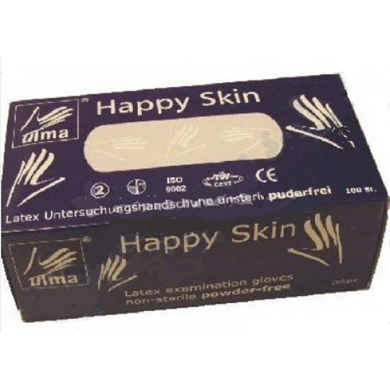 Vulkan Happy Skin Dust-free latex examination gloves size L No. 9,100 pieces