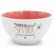Nekupto Gift Center Ceramic Bowl Amazing Sister 13 x 6.5 cm