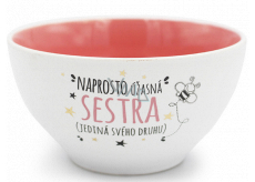 Nekupto Gift Center Ceramic Bowl Amazing Sister 13 x 6.5 cm
