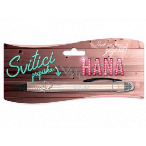 Nekupto Glowing pen with the name Hana, touch tool controller 15 cm