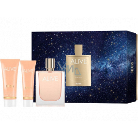 Hugo Boss Boss Alive perfumed water for women 80 ml + body lotion 75 ml + shower gel 50 ml, gift set