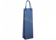 Ditipo Gift paper bag for bottle 12 x 9 x 39 cm ECO blue