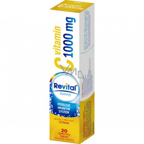 Revital Vitamin C Lemon food supplement for normal immune system function 1000 mg 20 effervescent tablets