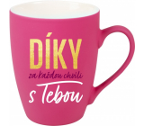 Albi Velvet mug Thanks for every moment pink 300 ml