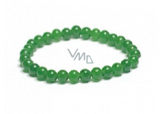 Jade Taiwan bracelet elastic natural stone, ball 6 mm / 16-17 cm, stone of peace