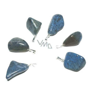 Dumortierite Troml pendant natural stone, 2,2-3 cm, 1 piece, youth in the heart