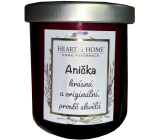 Heart & Home Sweet cherry soy scented candle with the name Annie 110 g