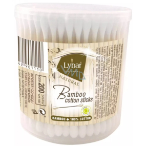 Lybar Original Natural Bamboo Bamboo cotton buds round box 200 pcs