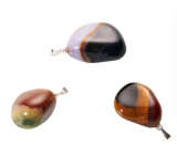 Sardonyx Troml pendant natural stone M, approx. 2,5 cm, stone of luck and life force