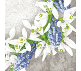 Nekupto Paper napkins 3 layers 33 x 33 cm 20 pieces Snowdrops and bluebells