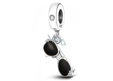 Charm Sterling Silver 925 Sunglasses Pendant Bracelet Symbol