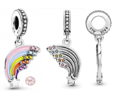 Charm Sterling silver 925 Rainbow, bracelet pendant symbol