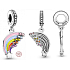 Charm Sterling silver 925 Rainbow, bracelet pendant symbol