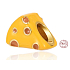 Charm Sterling silver 925 Emmental - punched cheese, bead for bracelet, food and drink
