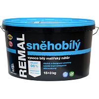 REMAL Snow White high white wall paint, 15+3 kg
