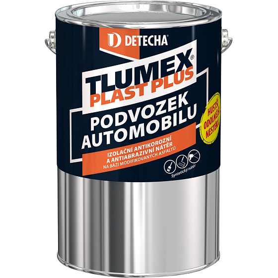 Tlumex Plast Plus anti-corrosion paint for cars and chassis, black, 4 kg