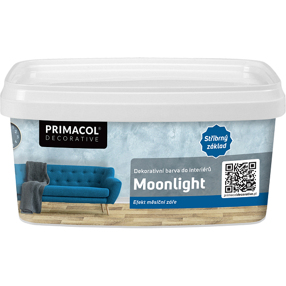 Primacol Decorative Moonlight decorative paint with moonlight effect, silver, 1 l