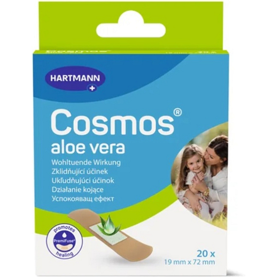 Cosmos bandages with aloe vera 1.9 x 7.2 cm, 20 pcs