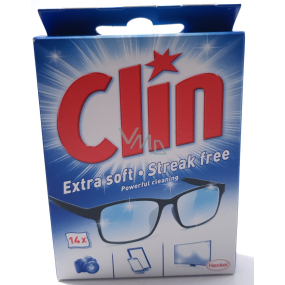 Clin cleaning wipes for glasses 14 pieces