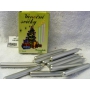 Romantic Light Christmas Candle Box Burning 90 Minutes Metallic Silver 12 Pieces