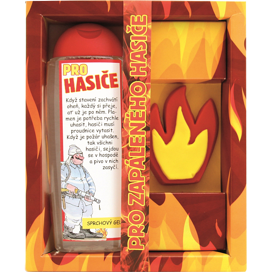 Bohemia Gifts Urbanova kosmetika For firefighters shower gel 300 ml + handmade toilet soap 70 g, cosmetic set