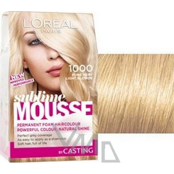 Loreal Paris Sublime Mousse hair color 1000 true very light blonde