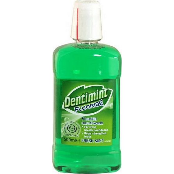 Dentimint Fluoride Fresh Mint mouthwash 500 ml