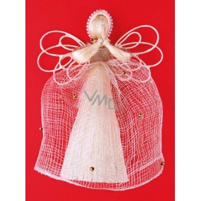 Banana tree angel with wire wings and pearls 20 cm