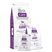 Brit Care Losos + brambor bezobilná receptura pro dospělé psy obřích plemen nad 45 kg 1 Kg Kompletní krmivo