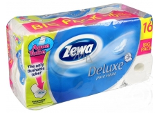 Zewa Deluxe Aqua Tube Delicate Care toaletní papír 3 vrstvý 150 útržků 16 kusů, rolička, kterou můžete spláchnout