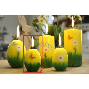 Lima Spring relief bow tie candle yellow egg 40 x 60 mm 1 piece